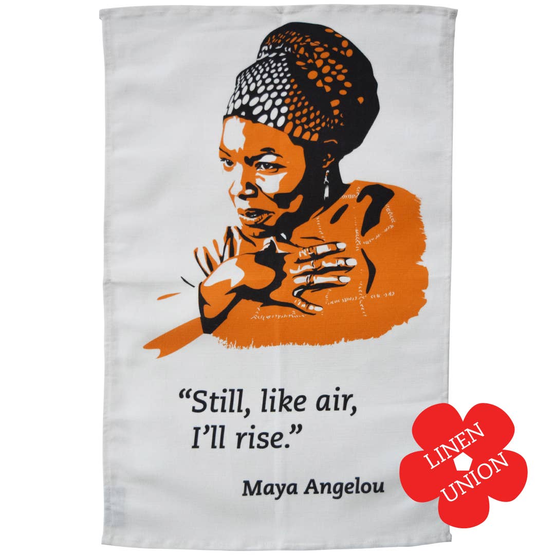 Maya Angelou 'still Like Air' Linen Union Tea Towel