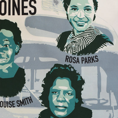 Bus Boycott Heroines tea towel