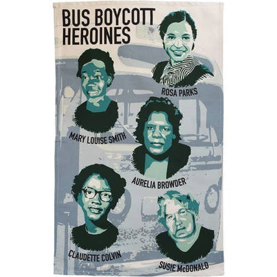 Bus Boycott Heroines tea towel